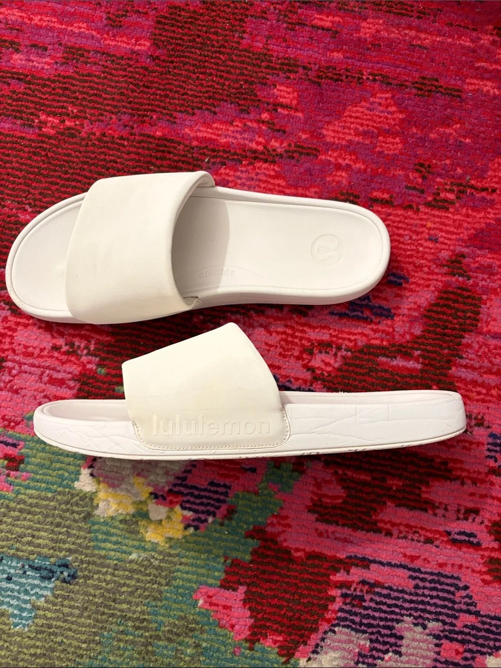 lululemon athletica White Slide Sandals 13 White